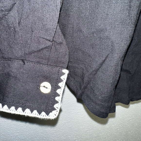 Women's KATE KASIN Blouse Black/White Size 2XL NEW NWT Button Down Plus Size - Picture 16 of 16